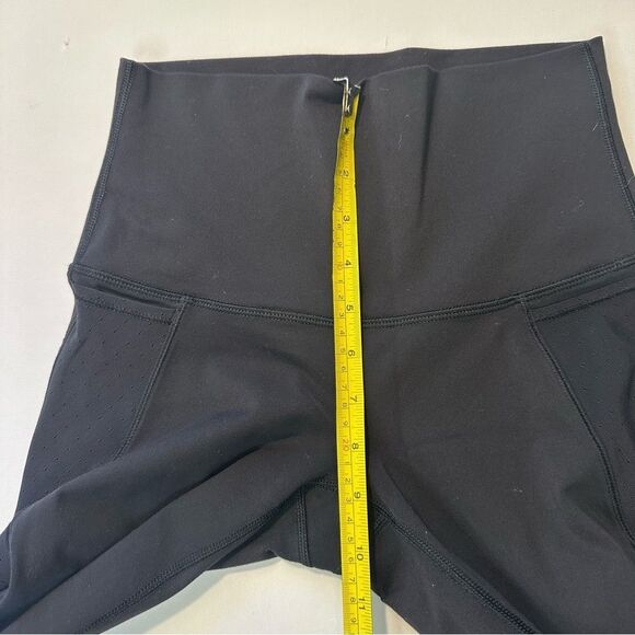 Lululemon Barre Star *Full-On Luon black mesh perforated high rise full length 2 - Picture 9 of 10